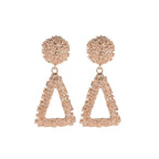 Frosted Triangle Earrings — alternate angle