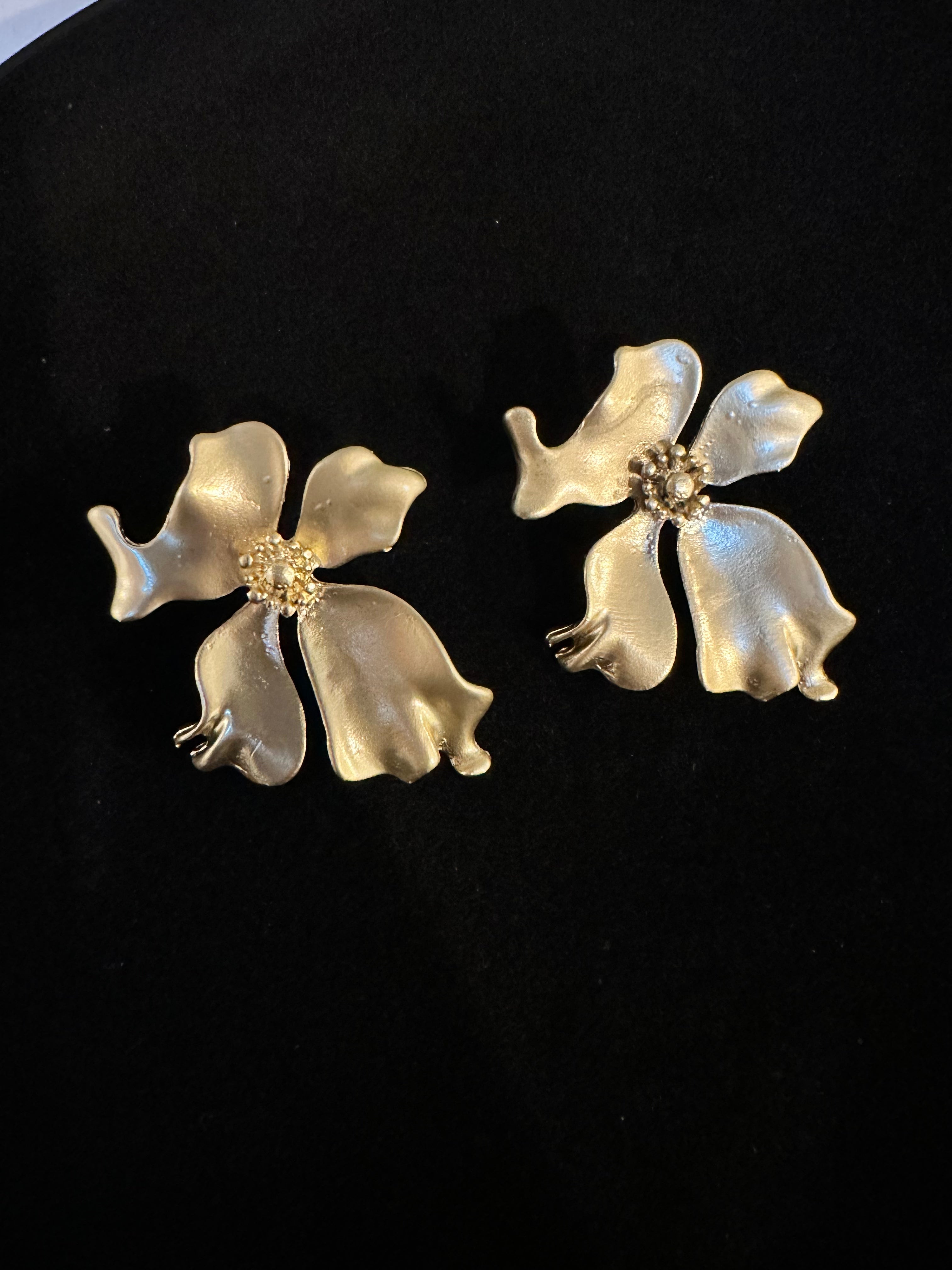 Floral Stud Earrings — alternate angle