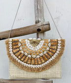 The Santorini Shell Clutch — alternate angle