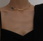 Green Zircon Necklace — detail view