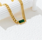 Green Zircon Necklace — alternate angle