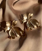 Floral Stud Earrings — detail view