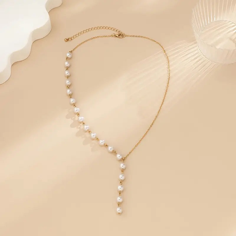 Half Pearl Necklace — close-up