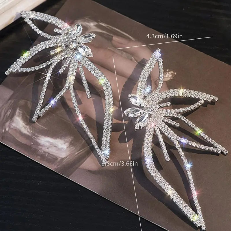 Rhinestone Stud Earrings — styled view